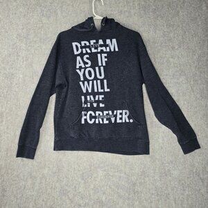 Vintage Charcoal Gray Graphic Hoodie Sweatshirt